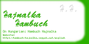 hajnalka hambuch business card